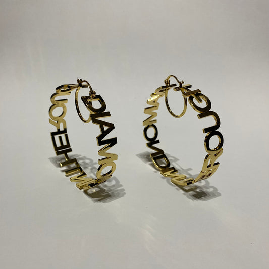 DITR Hoop Earrings - Gold