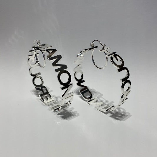 DITR Hoop Earrings - Silver